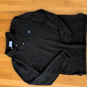 Men's Southern Tide Skipjack Long sleeve black polo Medium
